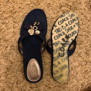 Coach denim sandals